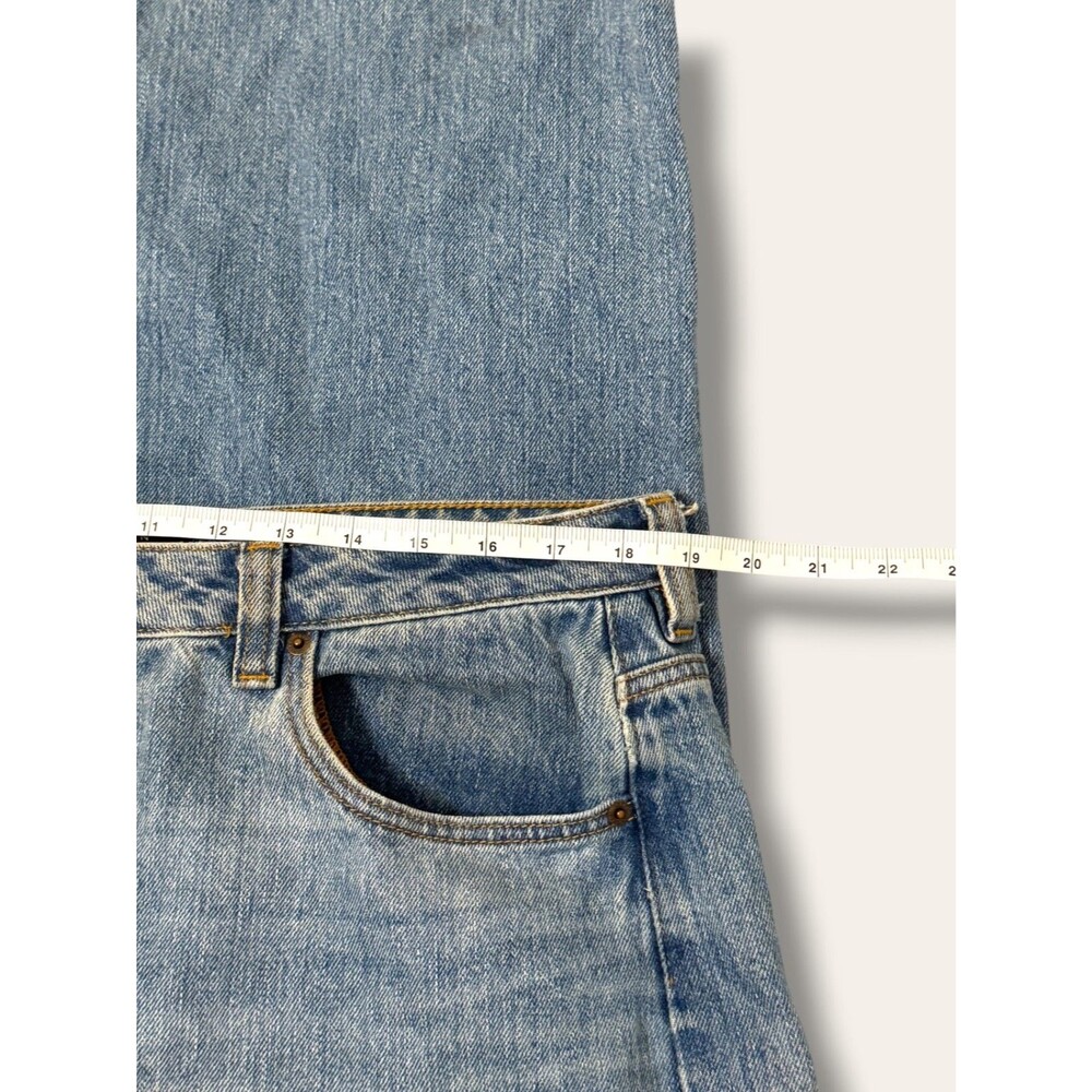 ASOS DESIGN Jeans Mens 34 30 Light Wash Relaxed Wide Leg Straight Distressed - Picture 9 of 9